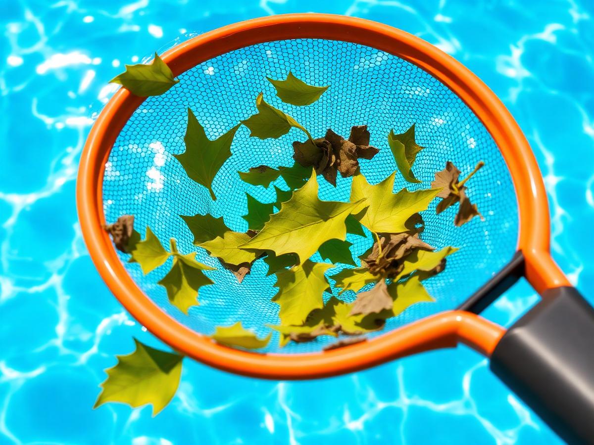 Skimming debris from a pool surface