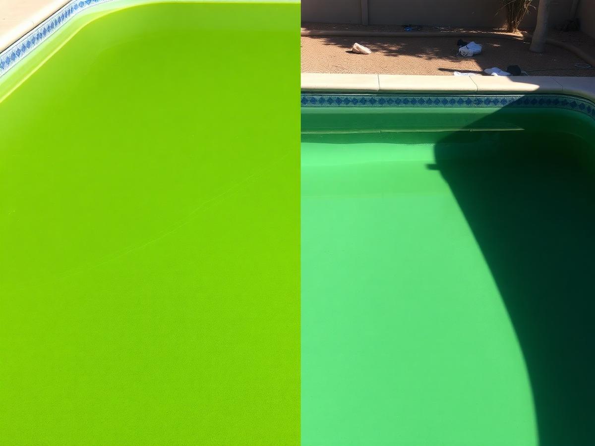 Green pool before cleanup